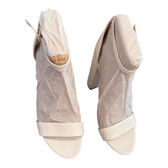 Sam Edelman Yaro Block Heel in White Leather NIB - Picture 3 of 6